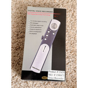 VoiceZone Digital Voice Recorder Handheld Portable Dictaphone 12 Min Reco